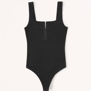 Abercrombie Seamless Rib Hook-and-Eye Henley Bodysuit
